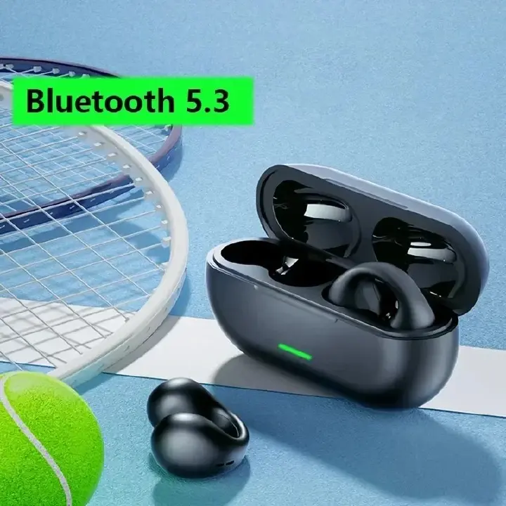 T7500 T75 Bone Conduction Earphone Ear Clip Type True Wireless High Sound Sports Ear Hanging Bluetooth Headphones Headset With Mic Bluetooth Wireless Earphones Gaming Earphones Air Pads Gaming Earbuds