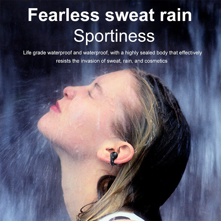 Alotech Bluetooth Earphones Sports Wireless Earphone Tws Earbuds Good Bass With Mic Clip On Ear Bone Conduction Noise Canceling Bluetooth Headset Wireless Earbuds Gaming Earpods For Android IOS