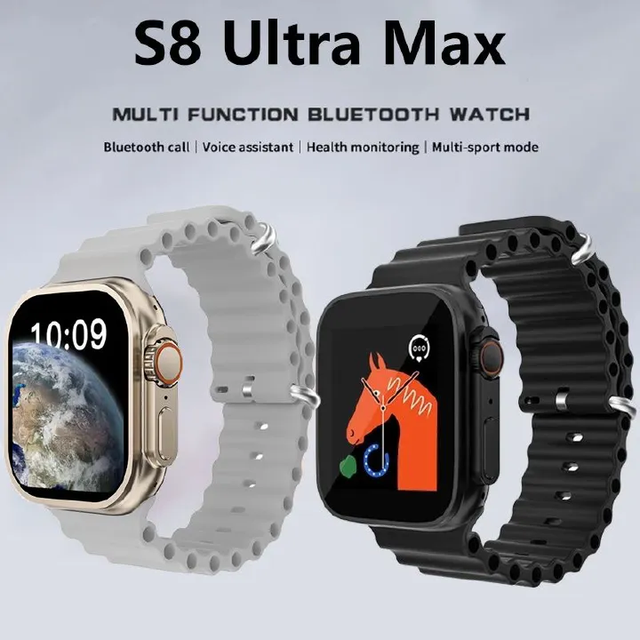 S8 Ultra max smart watch watch8 sleep Heart rate Monitor NFC Bluetooth call Smart watch Men sports bracelet Kids Smart watch Couple Watches Fitness Waterproof Smartwatches s8 ultra smart watch for Men