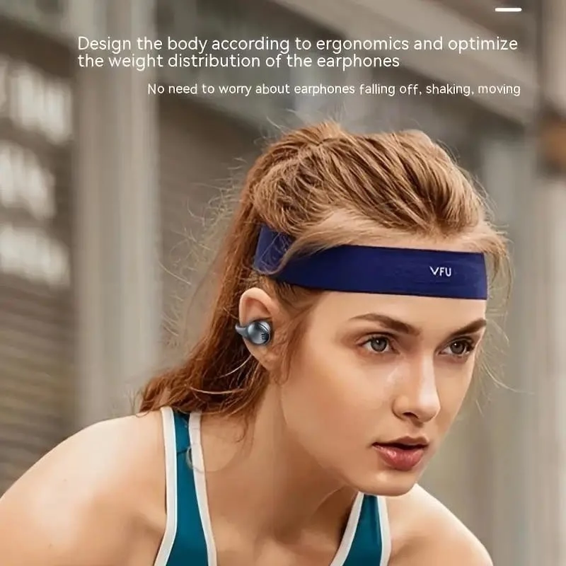AloTech TWS X58 Wireless Bone Conduction Earphones Bluetooth 5.3 Headphones Waterproof Sports Earbuds Clip-on Earphones with Microphone Wireless Bluetooth Earphone Gaming Headset Wireless Earpods Pods