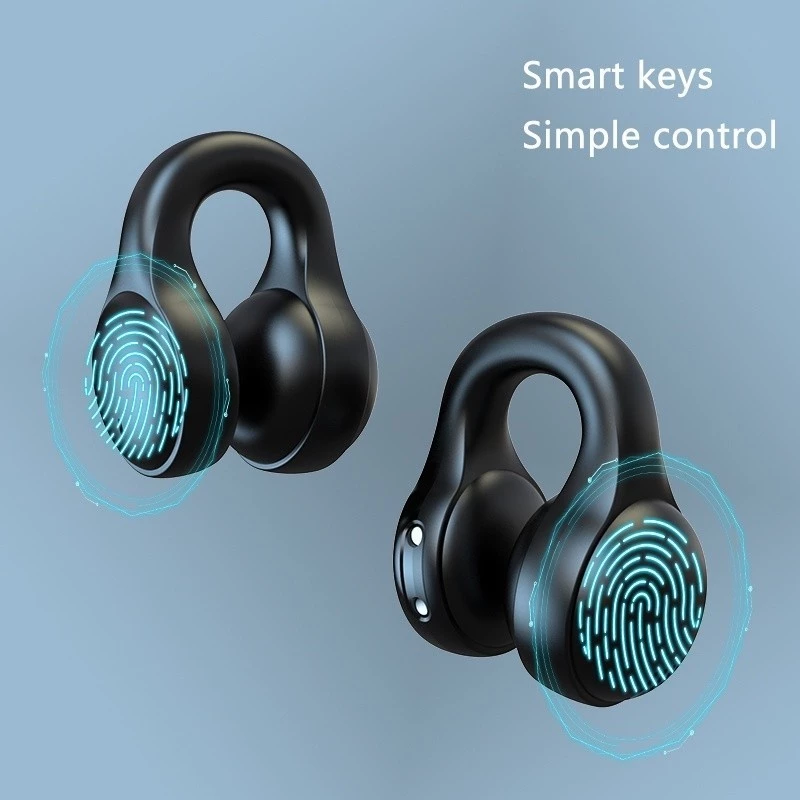 AloTech TWS X58 Wireless Bone Conduction Earphones Bluetooth 5.3 Headphones Waterproof Sports Earbuds Clip-on Earphones with Microphone Wireless Bluetooth Earphone Gaming Headset Wireless Earpods Pods
