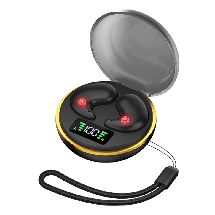 J1 Wireless Bluetooth Sleeping Headphones BY8 Bluetooth Headphones Wireless Earphones Mini Sleep Earphones Portable Sleeping Headphones Digital Display Bluetooth 5.3 Chip Noise Reduction TWS Earpods