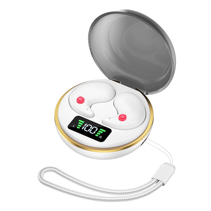 AloTech BY8 Noise Reduction Earphone Wireless Bluetooth 5.3 Headphones Gaming Headset Sleeping HIFI Earbuds J1 Wireless Sleeping Earphopnes With Mic With lanyard Bluetooth Earpods Wireless Headphone