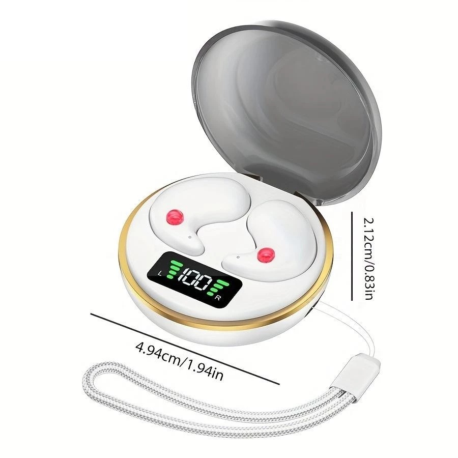 AloTech BY8 Noise Reduction Earphone Wireless Bluetooth 5.3 Headphones Gaming Headset Sleeping HIFI Earbuds J1 Wireless Sleeping Earphopnes With Mic With lanyard Bluetooth Earpods Wireless Headphone