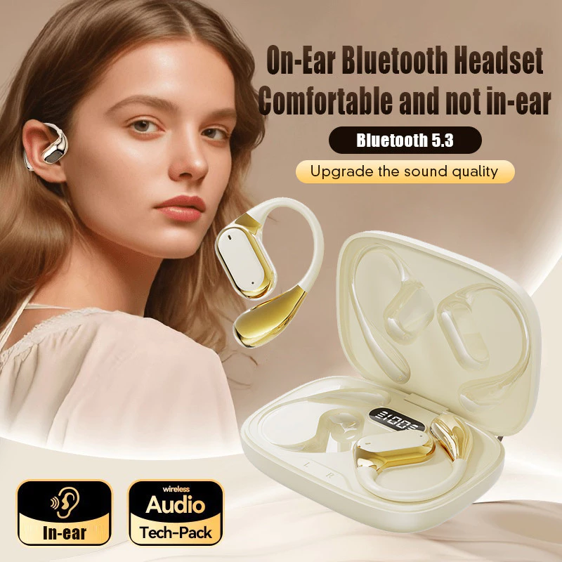 AloTech Earbuds Q11 Bluetooth Wireless Earbuds TWS Hanging Ear Style Earphone Bluetooth 5.4 Touch Control Long Battery Life with Mic HiFi Stereo Sound Waterproof Sports Wireless Earpods BT Headphone