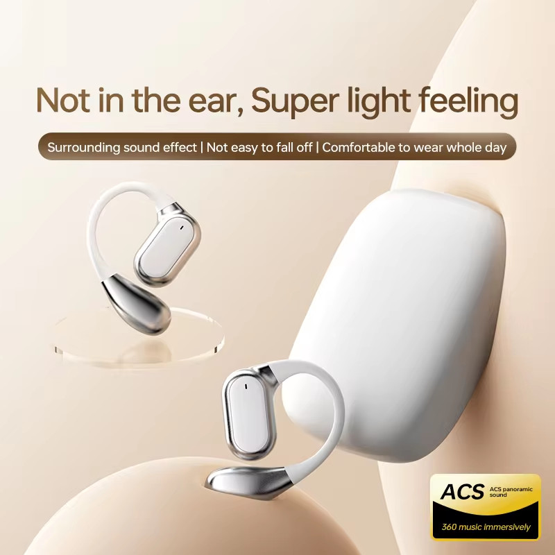 AloTech Earbuds Q11 Bluetooth Wireless Earbuds TWS Hanging Ear Style Earphone Bluetooth 5.4 Touch Control Long Battery Life with Mic HiFi Stereo Sound Waterproof Sports Wireless Earpods BT Headphone