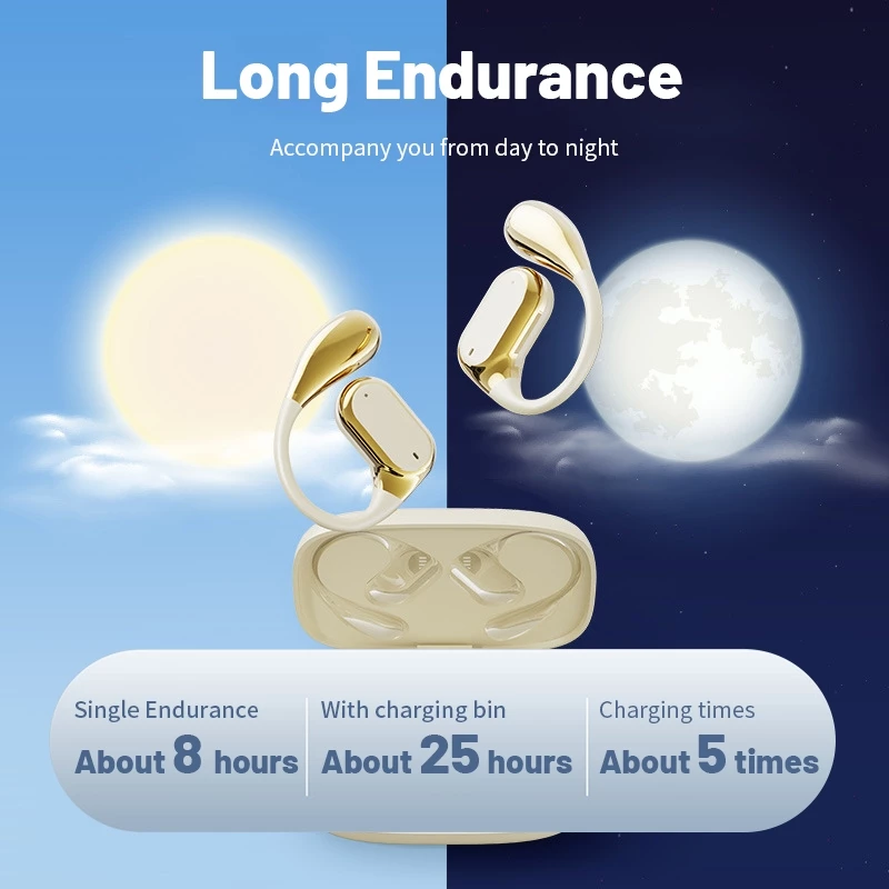 AloTech Earbuds Q11 Bluetooth Wireless Earbuds TWS Hanging Ear Style Earphone Bluetooth 5.4 Touch Control Long Battery Life with Mic HiFi Stereo Sound Waterproof Sports Wireless Earpods BT Headphone