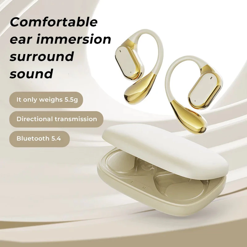 AloTech Earbuds Q11 Bluetooth Wireless Earbuds TWS Hanging Ear Style Earphone Bluetooth 5.4 Touch Control Long Battery Life with Mic HiFi Stereo Sound Waterproof Sports Wireless Earpods BT Headphone