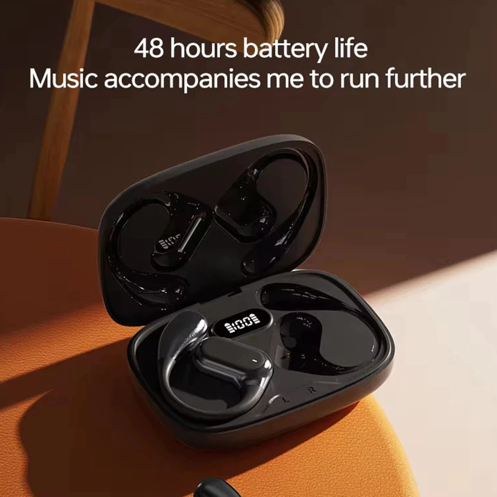 AloTech Earbuds Q11 Bluetooth Wireless Earbuds TWS Hanging Ear Style Earphone Bluetooth 5.4 Touch Control Long Battery Life with Mic HiFi Stereo Sound Waterproof Sports Wireless Earpods BT Headphone