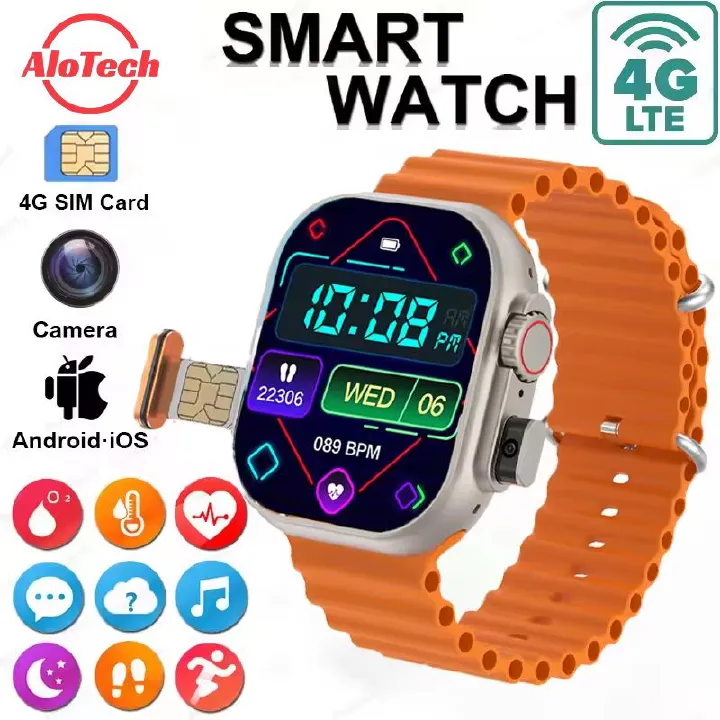 T83 Pro Smart Watch 4G Network SIM Card Smart Watch Dual Camera GPS Wifi Google Map Waterproof Men Women Smartwatch Kids Smart Watch Woman Smart Watch Heart Rate Fitness Sports Smart Watch For Men