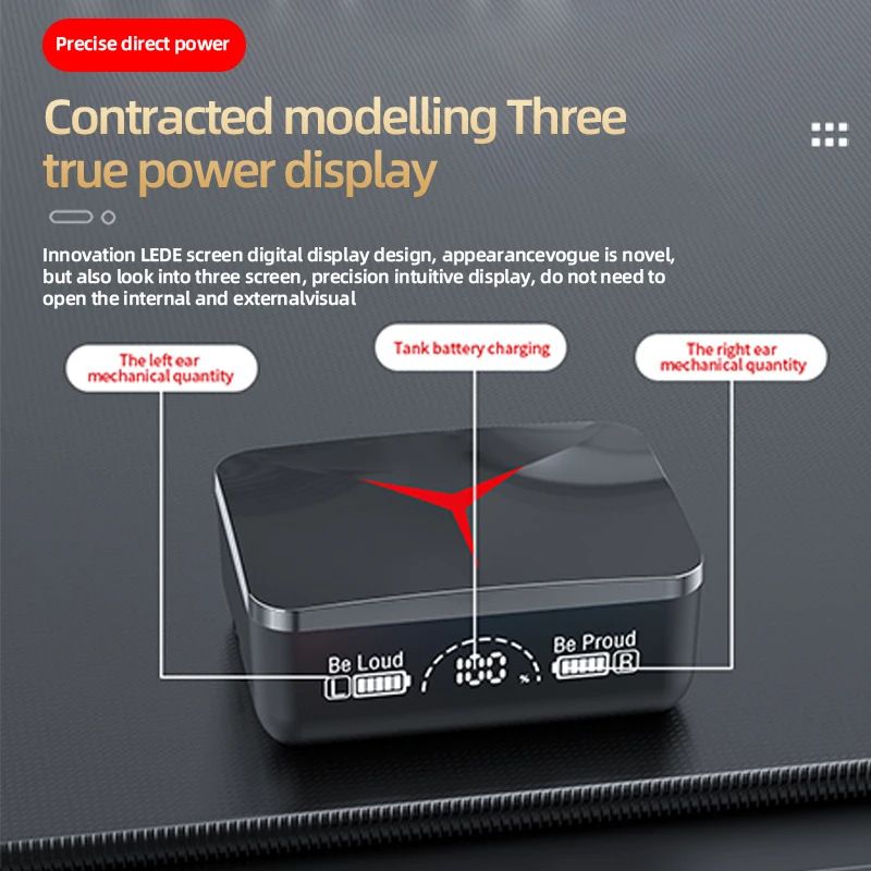 M90 Pro TWS Bluetooth Earphones Wireless Headphones Touch Control Gaming Headsets HIFI Stereo Sound Noise Reduction With Mic Original Wireless Headphones Sliding Cover Bluetooth Earpods Sports Earbuds