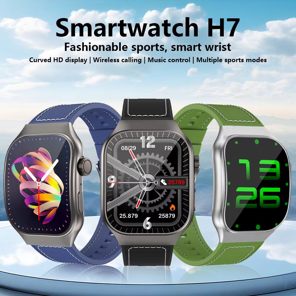 LAXASFIT New Bluetooth Call Smart Watch for Men 2.01" HD Curved Screen Sports Watch Health Monitor Sleep Heart Rate Monitoring Fitness Waterproof Smart Watch for Android iOS H7 Smart Watch For Women