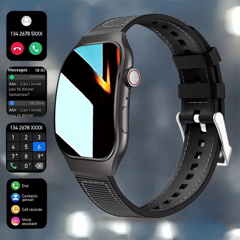 LAXASFIT New Bluetooth Call Smart Watch for Men 2.01" HD Curved Screen Sports Watch Health Monitor Sleep Heart Rate Monitoring Fitness Waterproof Smart Watch for Android iOS H7 Smart Watch For Women