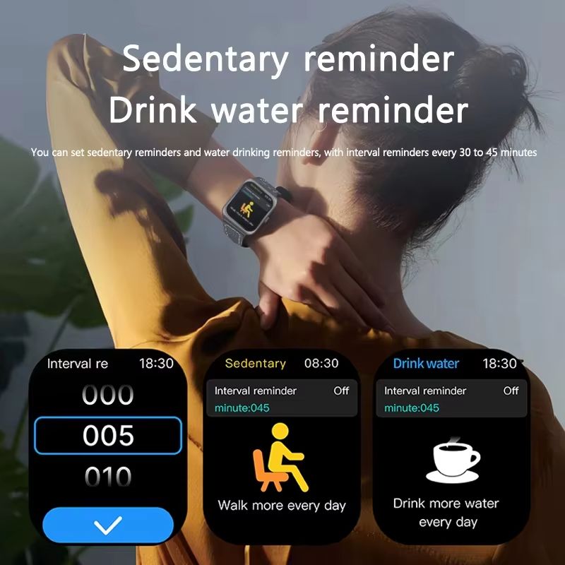 LAXASFIT New Bluetooth Call Smart Watch for Men 2.01" HD Curved Screen Sports Watch Health Monitor Sleep Heart Rate Monitoring Fitness Waterproof Smart Watch for Android iOS H7 Smart Watch For Women
