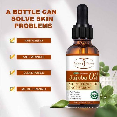AICHUN BEAUTY Argan Castor Jojoba Tea Tree Oil Multi Function Face Serum Natural Repair Moisturizing Blemish 30ml (JOJOBA OIL)