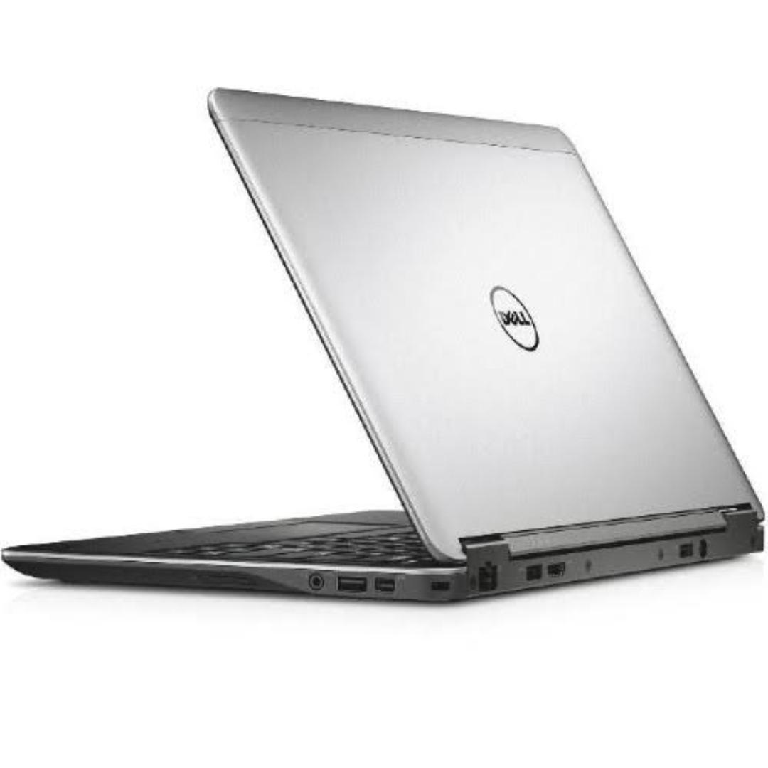 Dell LatitudeE7240 is a 12.5-inch Ultrabook with an Intel Core i7-4300U processor, 8GB of RAM, and a 256GB SSD. It runs Windows 10 Professional. The laptop also features an HD anti-glare display, Wi