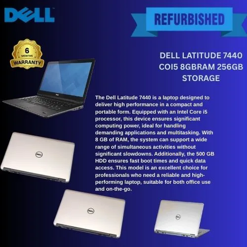 Dell Latitude 7440 | Core i5 | 8GB RAM | 500GB HDD | 14” Display | Long Battery Life | Sleek & Reliable Warranty High Quality
