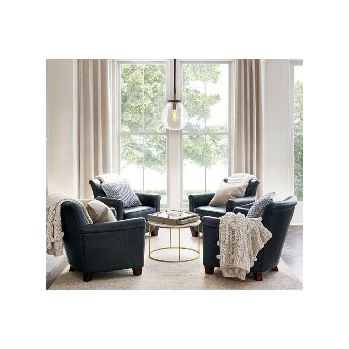 Nobel Wooden Round Decor And Coffee Table White/Gold