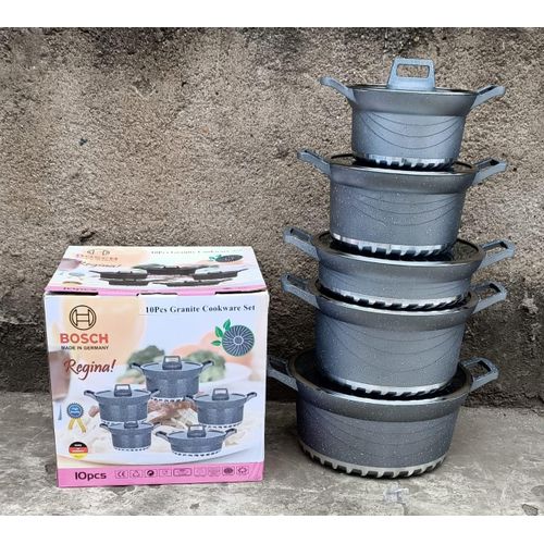 Bosch 10pcs German Granite Nonstick, Heavy Duty, Cooking Pots