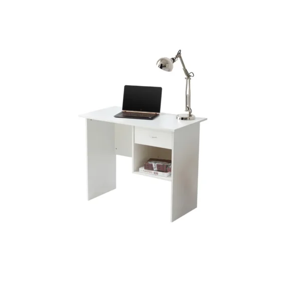 Aneto Office Desk 0.9M – Compact White Oak Desk for Home or Office Use