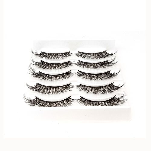 5 Pairs/Set 3D Soft Faux Mink Hair False Eyelashes Stereoscopic Multi layer Wispy Fluffy Mixed Pack Lashes Eyelash Extension Thick And Natural False Eyelashes Makeup Tools