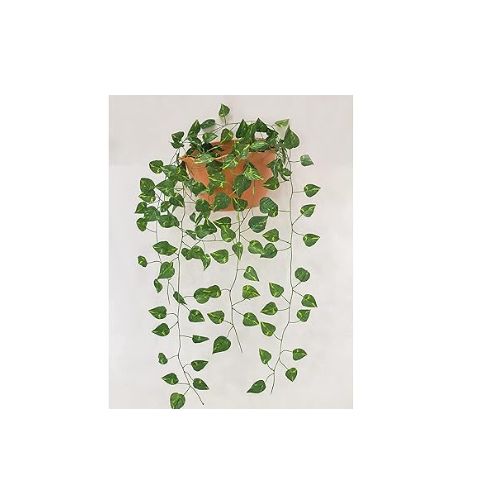 Affordable 2M Green Artificial Hanging Vine-aesthetic Single Strand Ivy Garland For Living Room, Bedroom, And Bathroom Décor