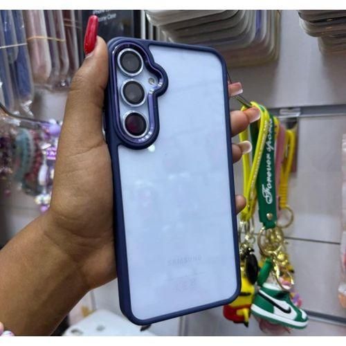 Samsung Galaxy A16 Transparent, Clear and Colorless with Blue Edges New Skin Unique and Stylish Phone Case/ Cover