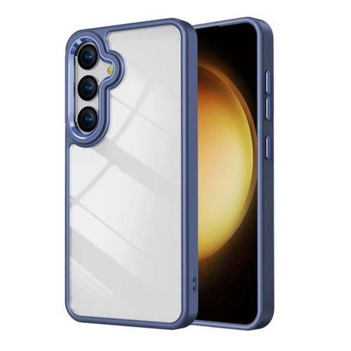Samsung Galaxy A16 Transparent, Clear and Colorless with Blue Edges New Skin Unique and Stylish Phone Case/ Cover