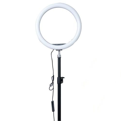 12/10 Inch Ring Light With Tripod Stand - Dimmable Beauty Ringlight For Selfie Live Stream/Makeup/Youtube/Tiktok Video Black L 2m 50W