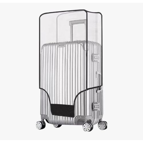 Clear Suitcase Cover- 20 24 26 28 30 Inch Waterproof PVC Suitcase Cover - Transparent Travel Suitcase Wrap - Protective Cover Case for Wheeled Luggage