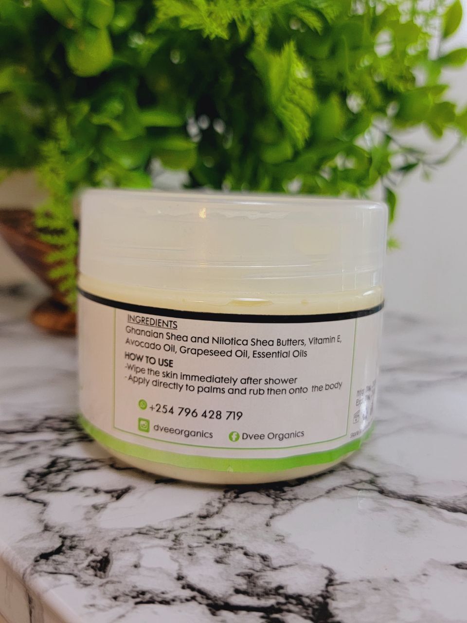 Whipped Body Cream - Dvee Organics - Skin Softening, Heals dry Skin, Clears Stretch Marks