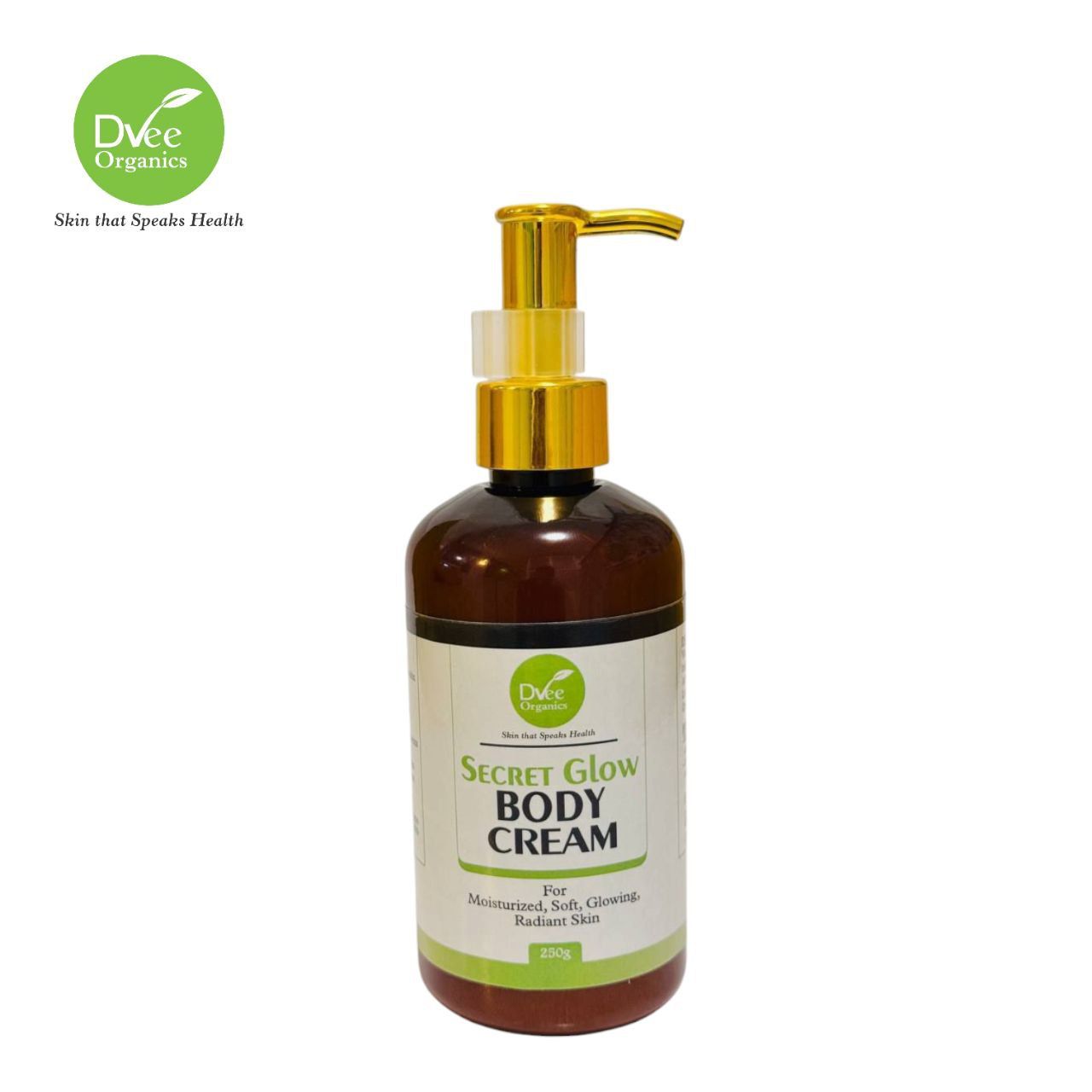 Secret Glow Body Cream - Dvee Organics - For Uniform Bright and Radiant Skin Tone