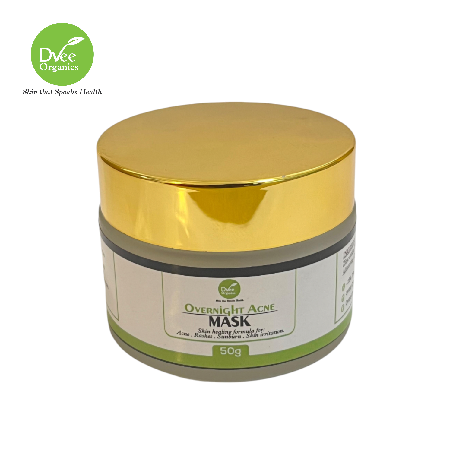 Overnight Acne Mask -  Skin Healing Formula for Acne, Rashes, Sunburn, Skin Irritation