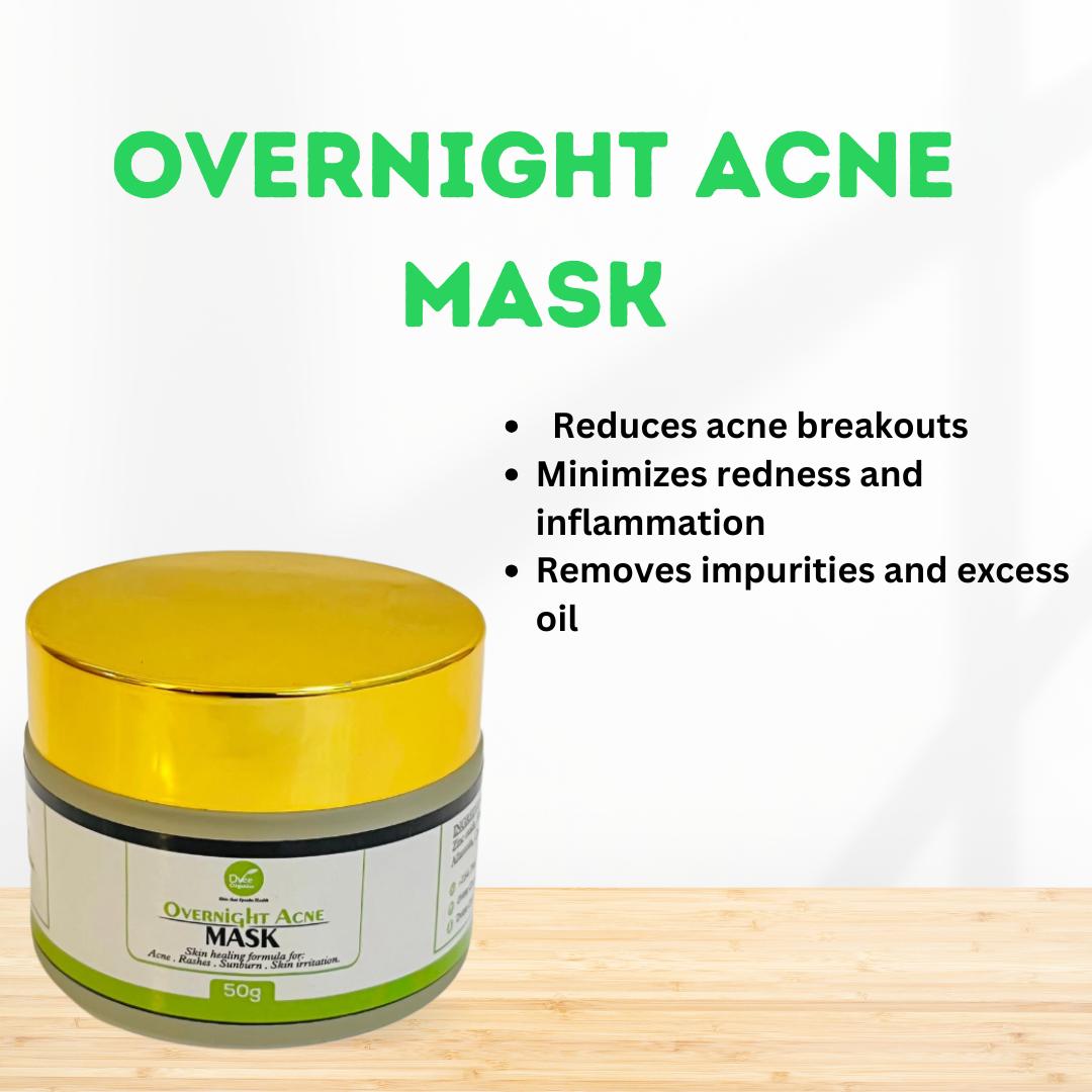 Overnight Acne Mask -  Skin Healing Formula for Acne, Rashes, Sunburn, Skin Irritation