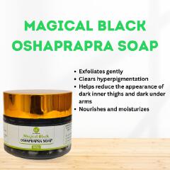 Dvee Organics Magical Black Oshaprapra Soap - Dvee Organics - Brightening Body/Face Wash Good for Sebum Regulation, Spots & Acne Removal