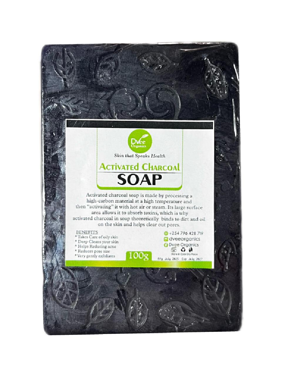 Dvee Organics Activated Charcoal Soap - Dvee Organics. Detoxifying Oily Skin Soap