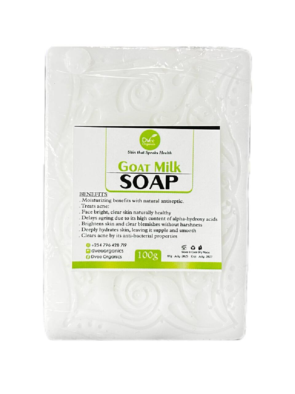 Dvee Organics Goat Milk Soap - Dvee Organics. Mild Cleansing Bar for Sensitive Skin