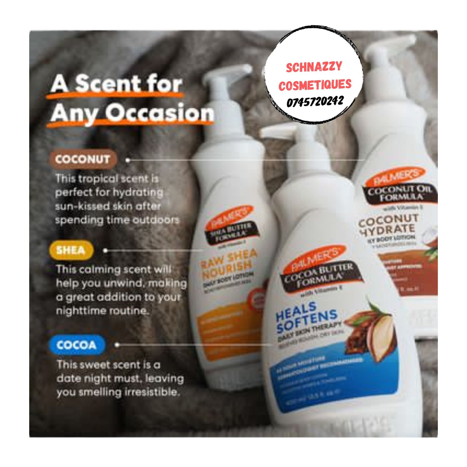 400ml PALMER'S Daily Body Lotion - (COCONUT OIL HYDRATE, COCOA BUTTER HEALING , RAW SHEA BUTTE R NOURISH)