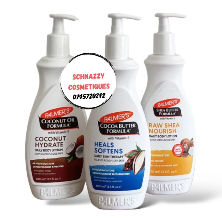 400ml PALMER'S Daily Body Lotion - (COCONUT OIL HYDRATE, COCOA BUTTER HEALING , RAW SHEA BUTTE R NOURISH)