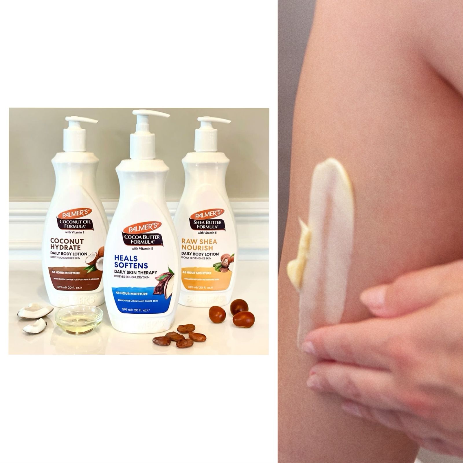 400ml PALMER'S Daily Body Lotion - (COCONUT OIL HYDRATE, COCOA BUTTER HEALING , RAW SHEA BUTTE R NOURISH)