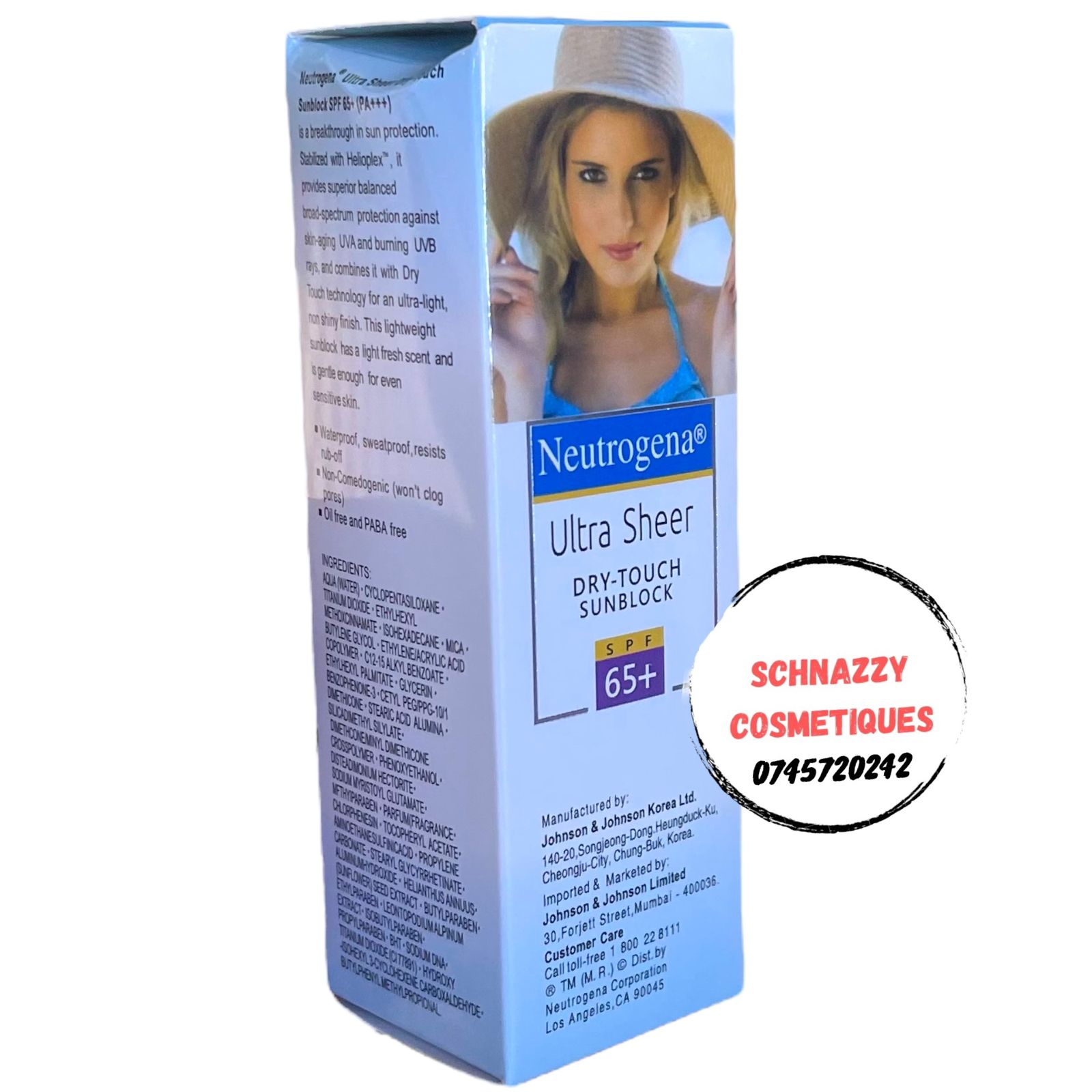 Neutrogena Sunscreen Suncream No White Cast Clean Feel Lightweight Quick Absorbing Non-Greasy Sunprotection Layers Invisibly under Makeup (SPF 50 , SPF 65) Neutrogena SPF Sunscreen