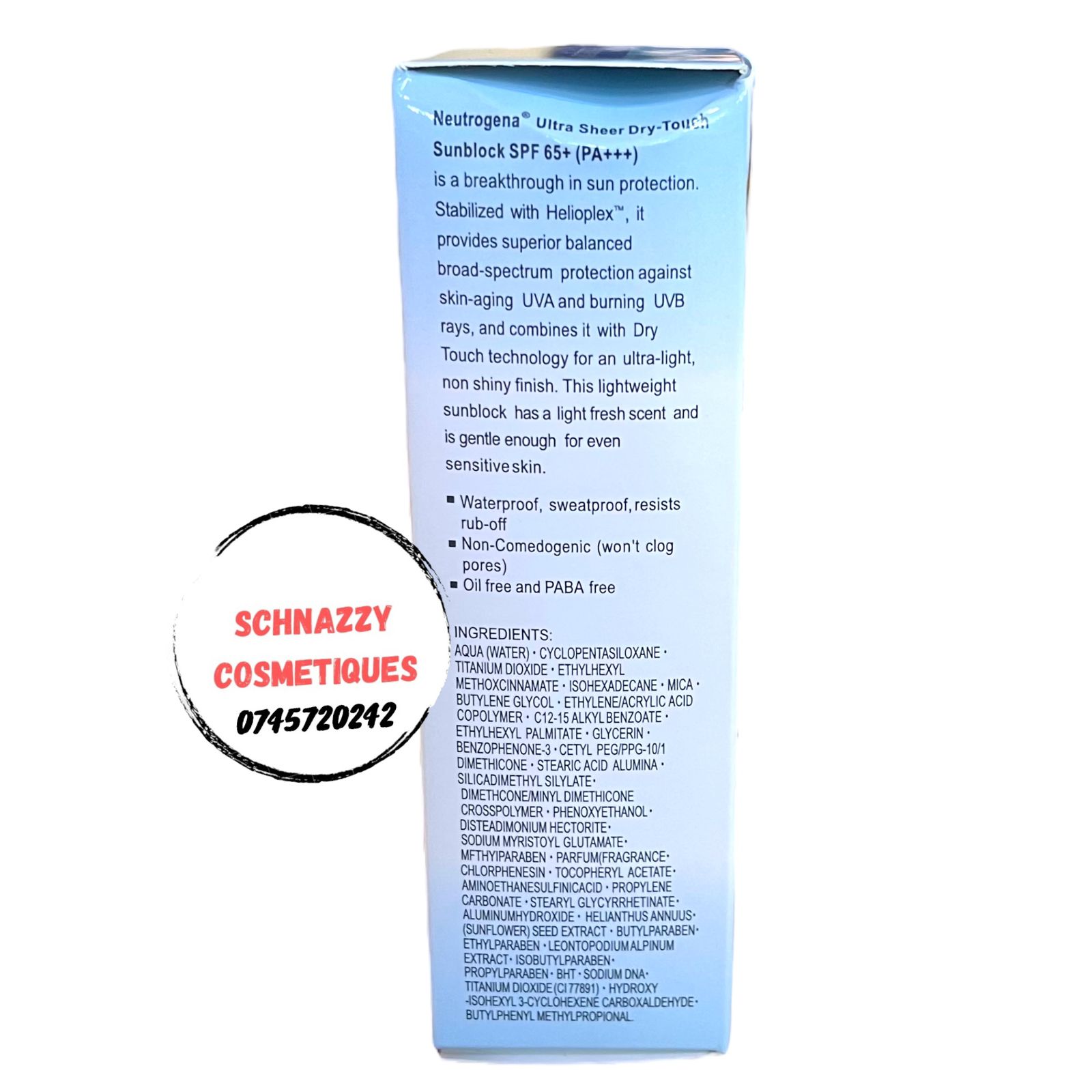 Neutrogena Sunscreen Suncream No White Cast Clean Feel Lightweight Quick Absorbing Non-Greasy Sunprotection Layers Invisibly under Makeup (SPF 50 , SPF 65) Neutrogena SPF Sunscreen