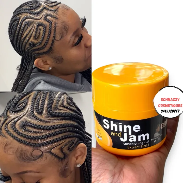 SHINE N JAM Conditioning Gel Extra Hold with Honey Extract 8oz 100g For Maximum Hold, Waves, Locks, Twists