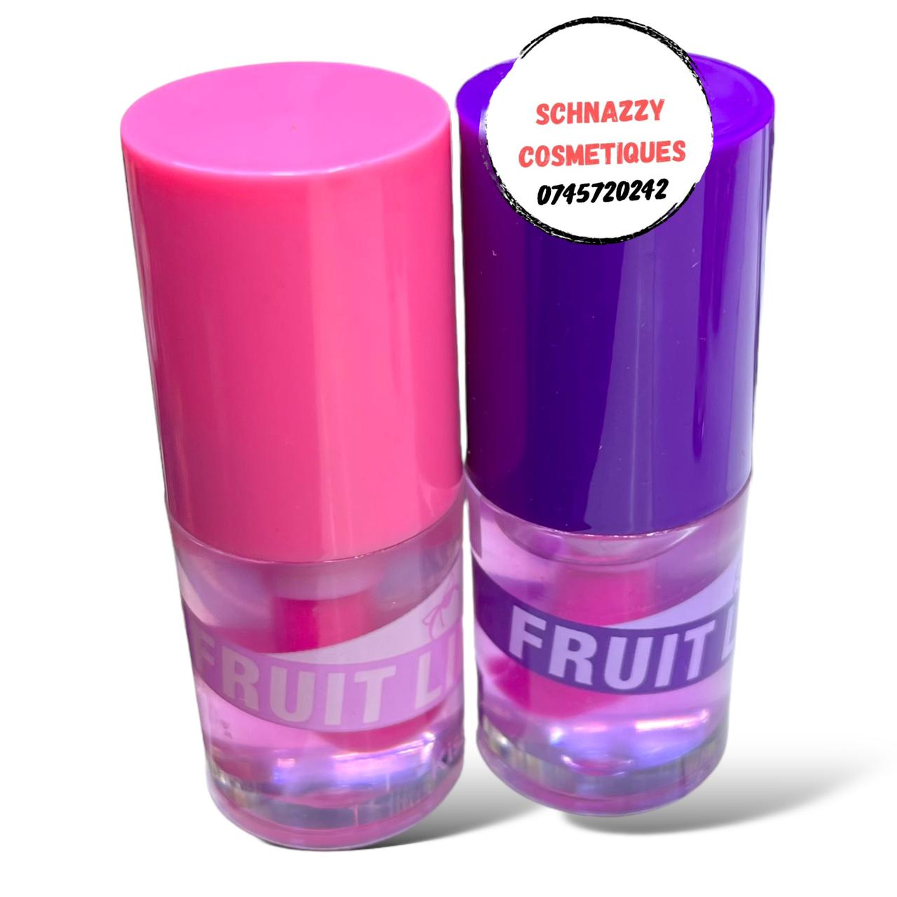 Get 2pcs Ultra Fruit Lip Oils -Vibrant Shine Filled with Fruity Aroma Restore and Plump Trending Clear Lipgloss