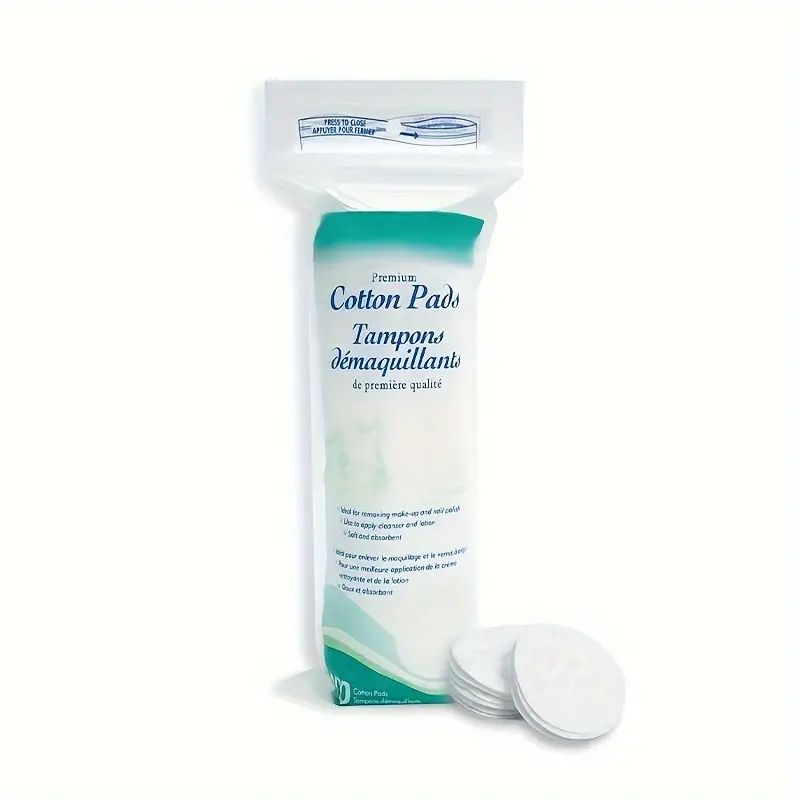 Hypoallergenic Exfoliating Pads Fine Cotton Wool Pads for Cleansers Toners Sensitive Face Clean Makeup Remover Soft Gentle Highly Absorbent Clean Facial Cotton Pads Perfectly Cleans Delicate Skin