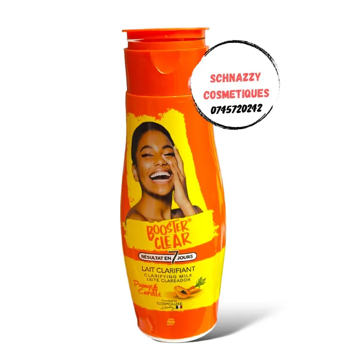 BOOSTER CLEAR for luminous even tone complexion clarifies brighten darkened hands feet Papaya Carrot Clarifying