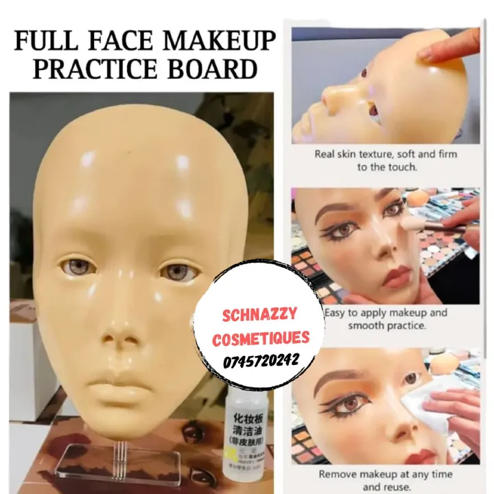 REALISTIC SKIN TEXTURE MAKE UP PRACTICE BOARD KIT FOR BEGINNERS FACE MANNEQUIN MAKEUP DOLL EYELASH MANNEQUIN MUA MAKEUP ARTISTS MAKE UP ACADEMY MAKE UP ACCESSORY COSMETIC PRACTICE