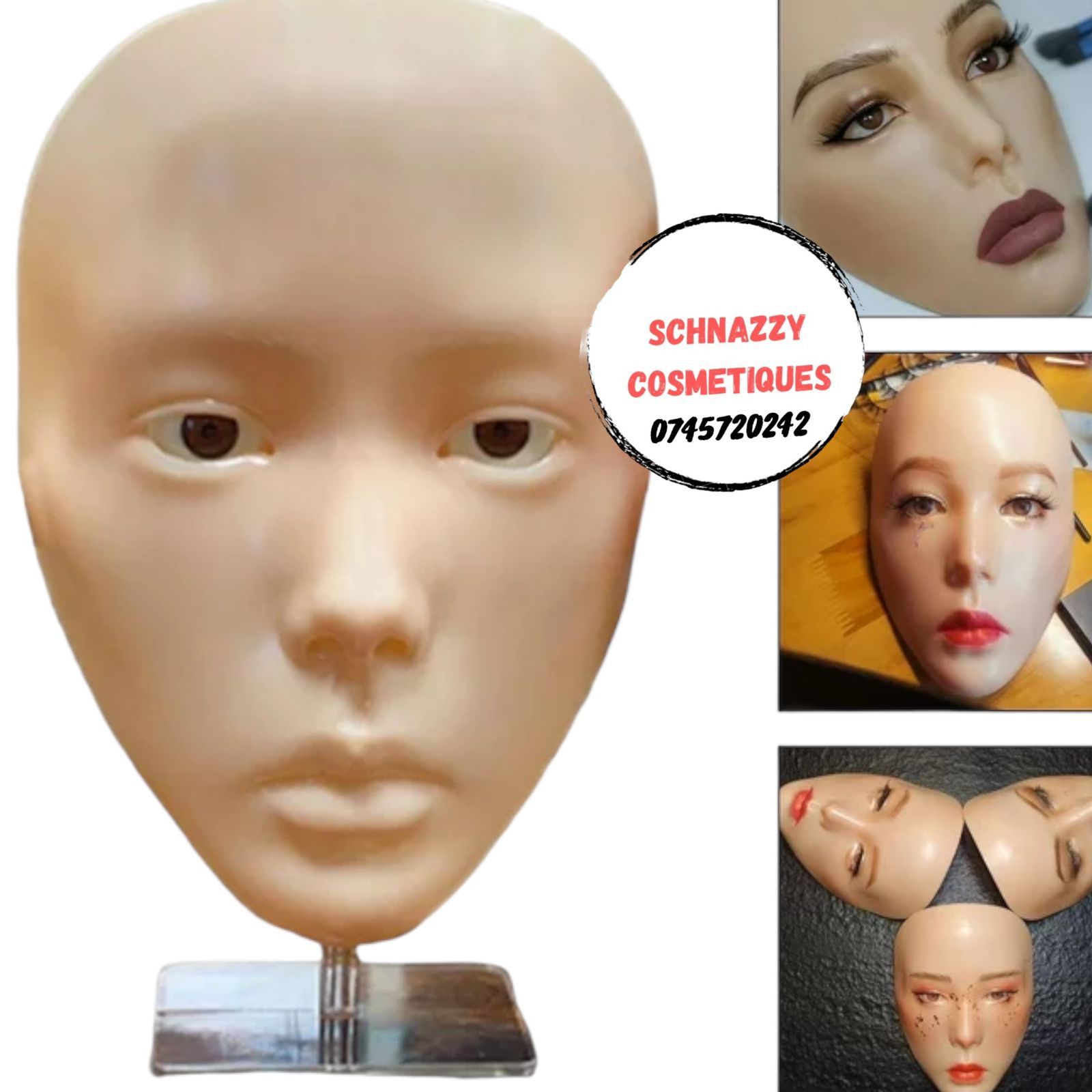 REALISTIC SKIN TEXTURE MAKE UP PRACTICE BOARD KIT FOR BEGINNERS FACE MANNEQUIN MAKEUP DOLL EYELASH MANNEQUIN MUA MAKEUP ARTISTS MAKE UP ACADEMY MAKE UP ACCESSORY COSMETIC PRACTICE