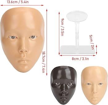 REALISTIC SKIN TEXTURE MAKE UP PRACTICE BOARD KIT FOR BEGINNERS FACE MANNEQUIN MAKEUP DOLL EYELASH MANNEQUIN MUA MAKEUP ARTISTS MAKE UP ACADEMY MAKE UP ACCESSORY COSMETIC PRACTICE