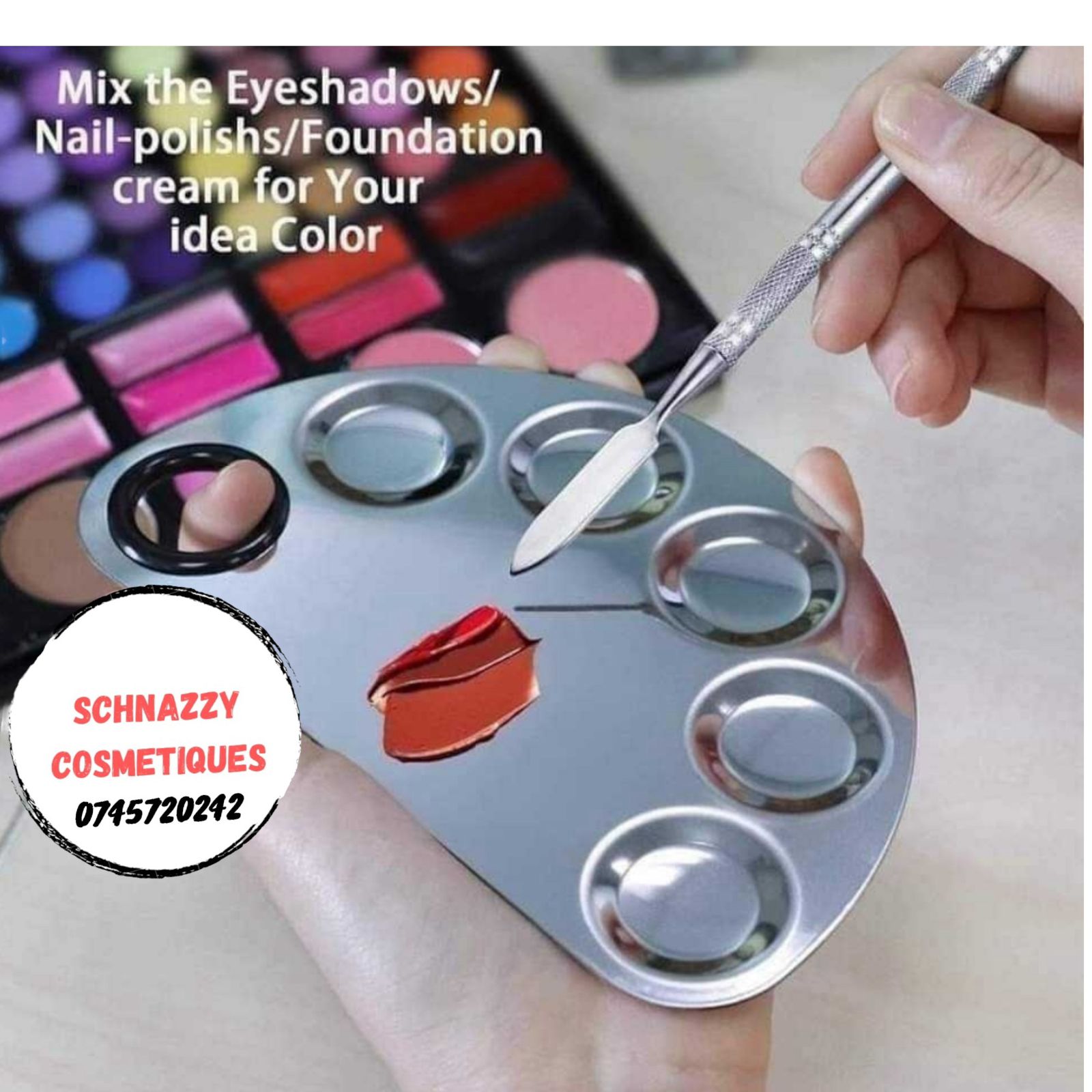 Makeup Blending Tray Foundation Tray Stainless Steel Easy to Clean Professional Makeup Tools for Beginners MUA Makeup Artist
